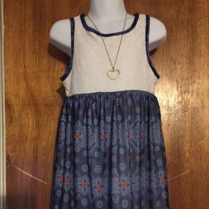 Red/ blu/ wht lace lemon kiss dress sz: 6/6X